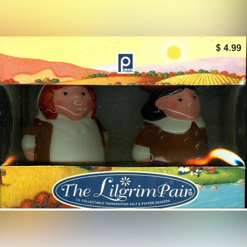 NIB - Publix - The Lilgrim Pair Salt and Pepper Shaker Set
